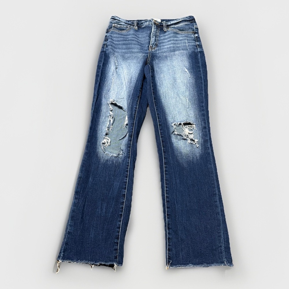 BKE‎ Parker Jeans 27 Universal Fit High Rise Raw Hem Distressed